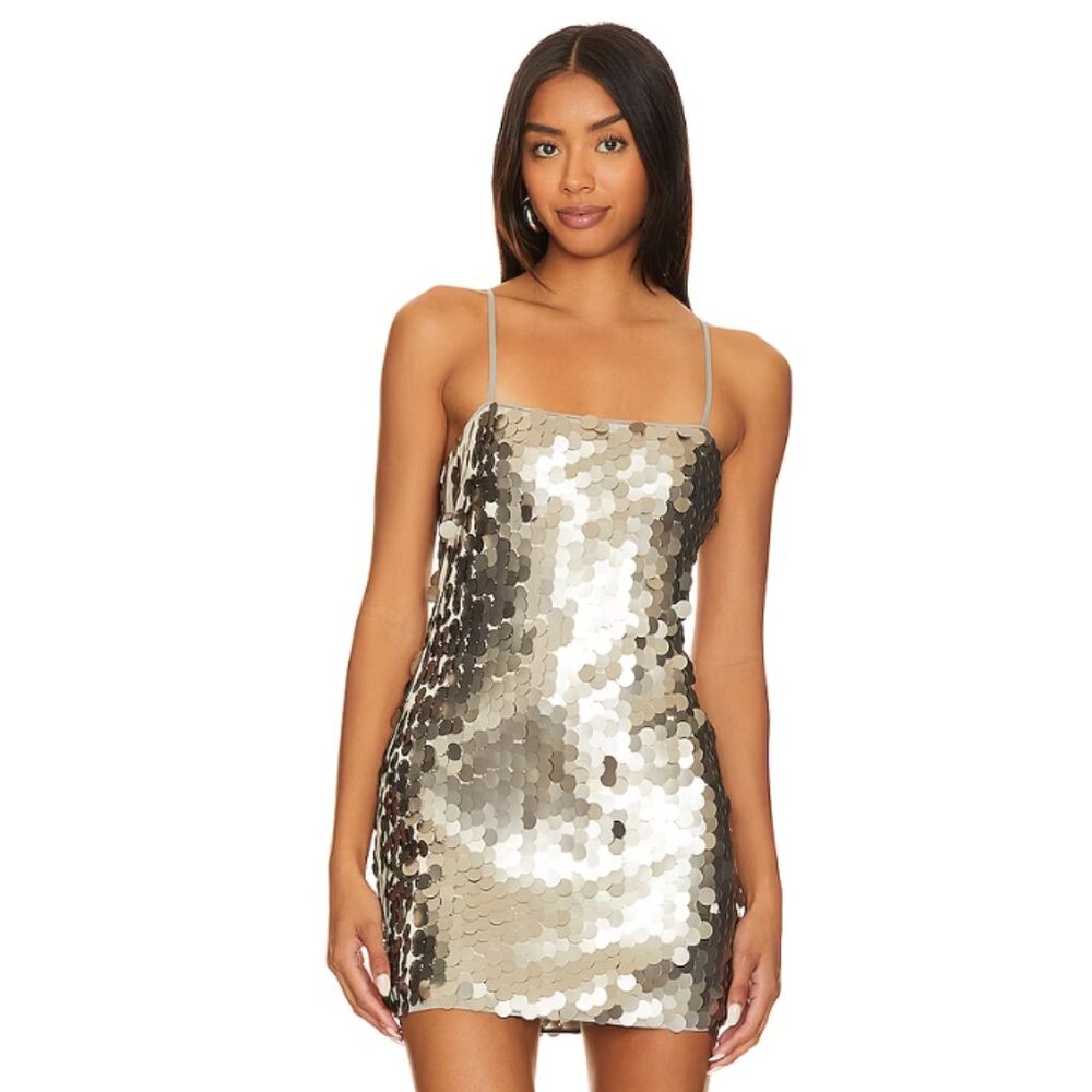 Silver Sequin Dress